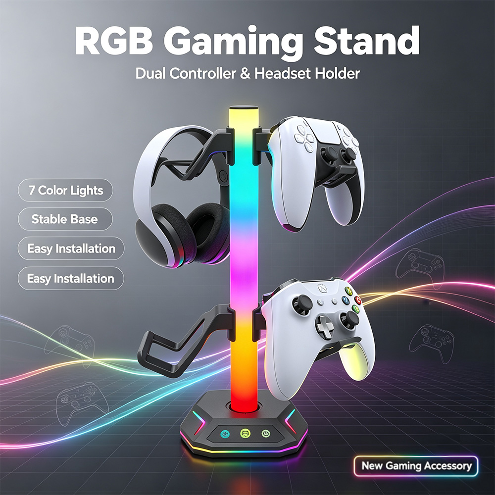 Headset Stand Rgb - Untuk Playstation5 Dudukan Pengontrol Aksesori Gantungan