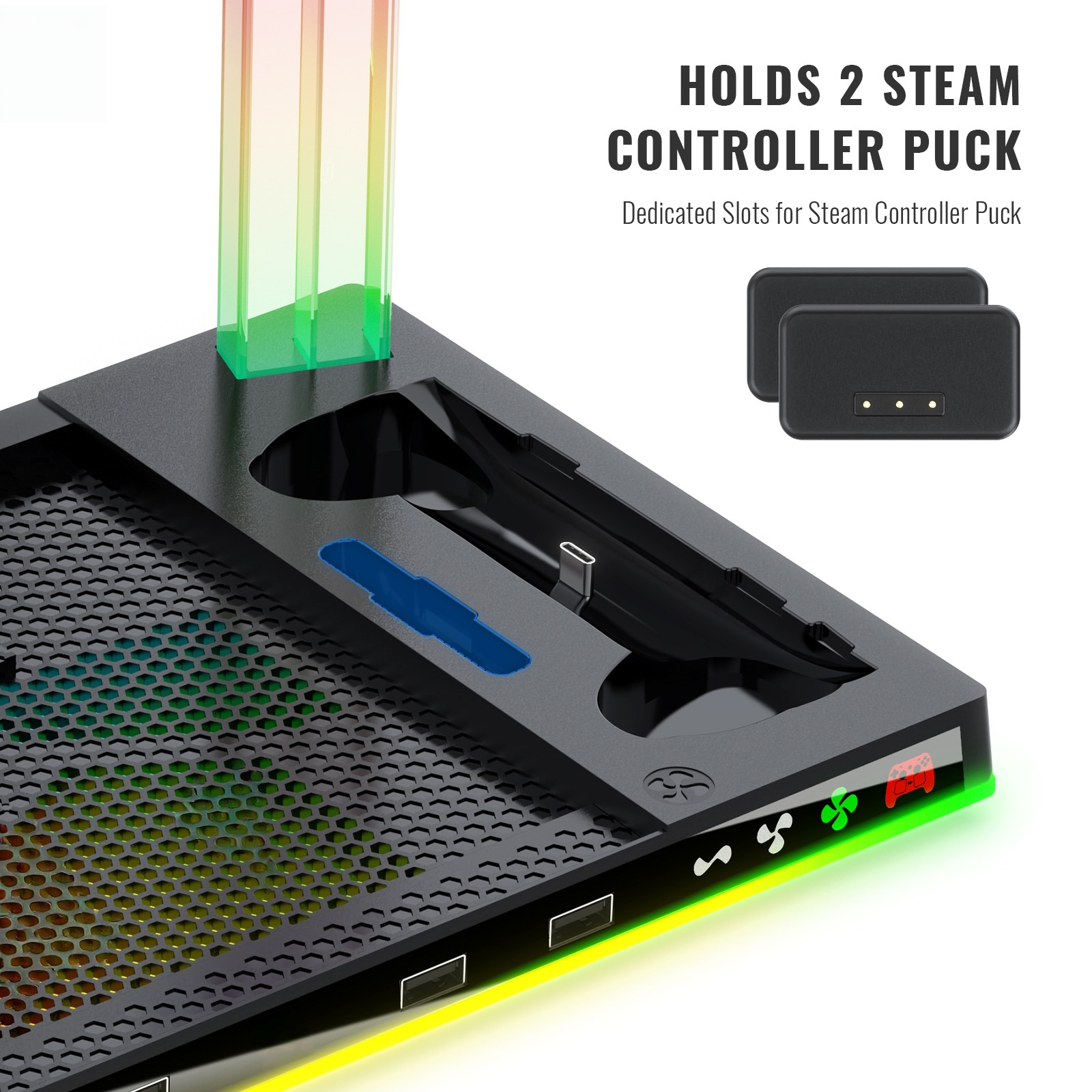Headset Stand Rgb - Untuk Dudukan Pengisi Daya Steam Controller