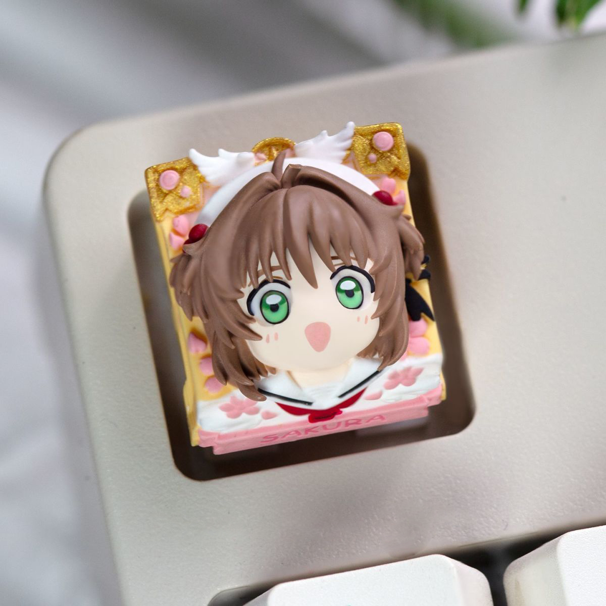Gaming Hand Accessories - Keycap Anime Sakura Keycap Resin Buatan