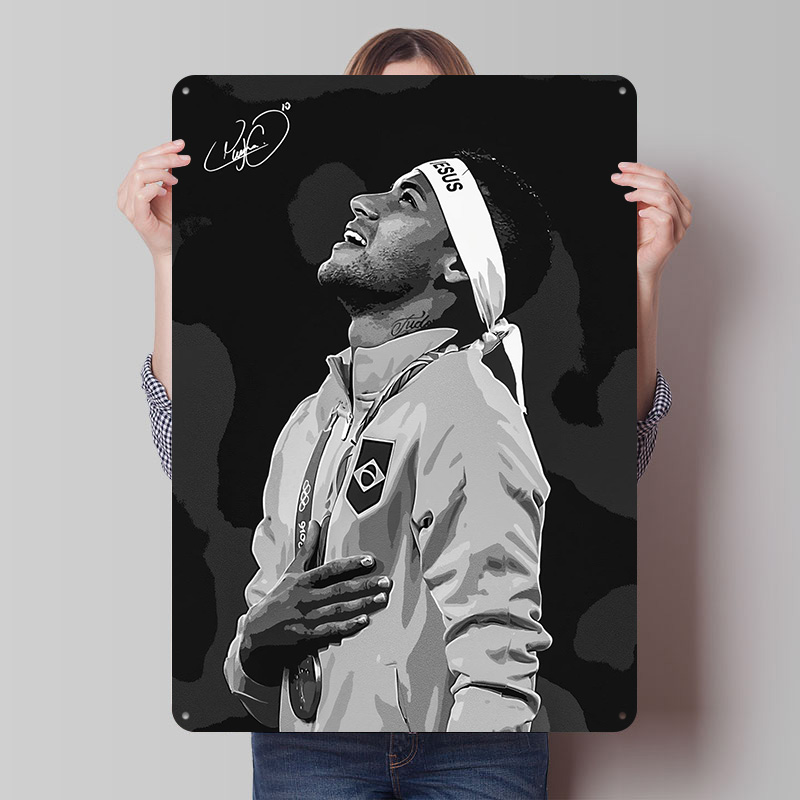 Vintage Gaming Accessories - Neymar Jr. Poster Potret Kustom, Papan