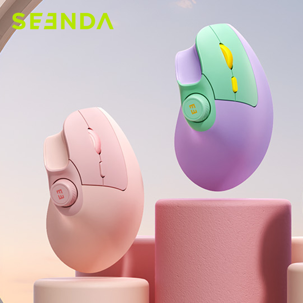 Gaming Accessories Pink - Seenda Mouse USB vertikal ergonomis, tetikus