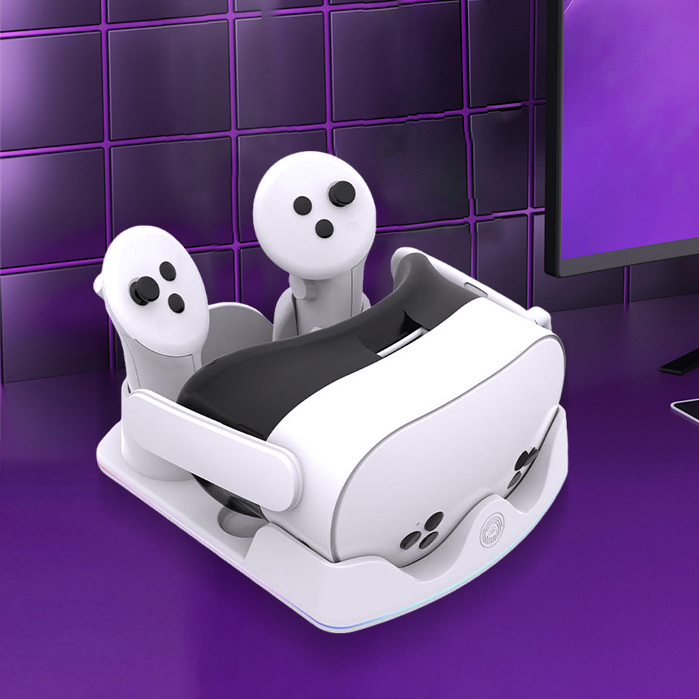 Headset Stand Rgb - Dok Pengisi Daya untuk Meta Quest