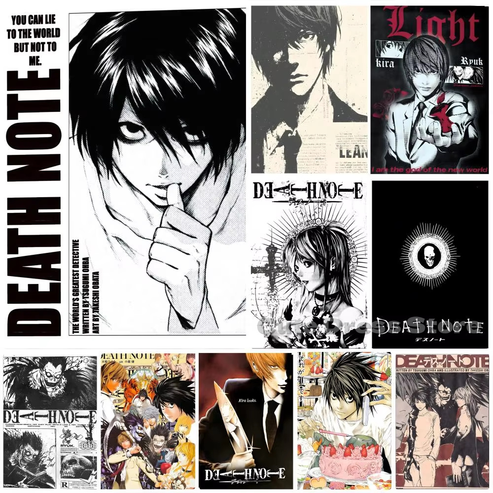 Gaming Accessories Bedroom - Lukisan Kanvas Death Note Tanpa Bingkai,