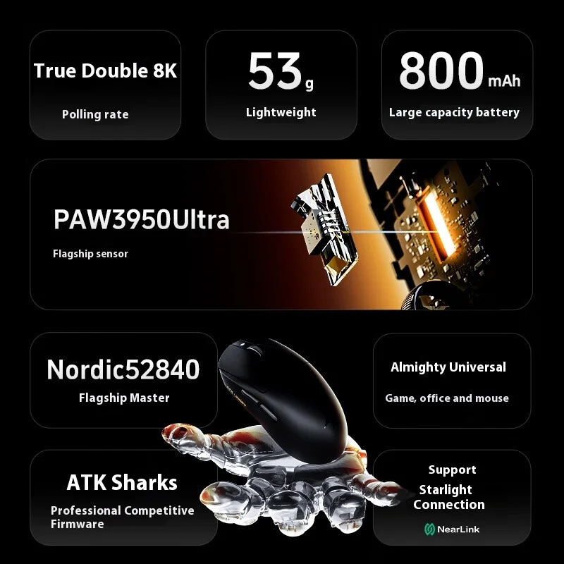 ATK A9 Mouse Gaming Ultra Nirk - Gaming Hand Accessories ulasan dan harga