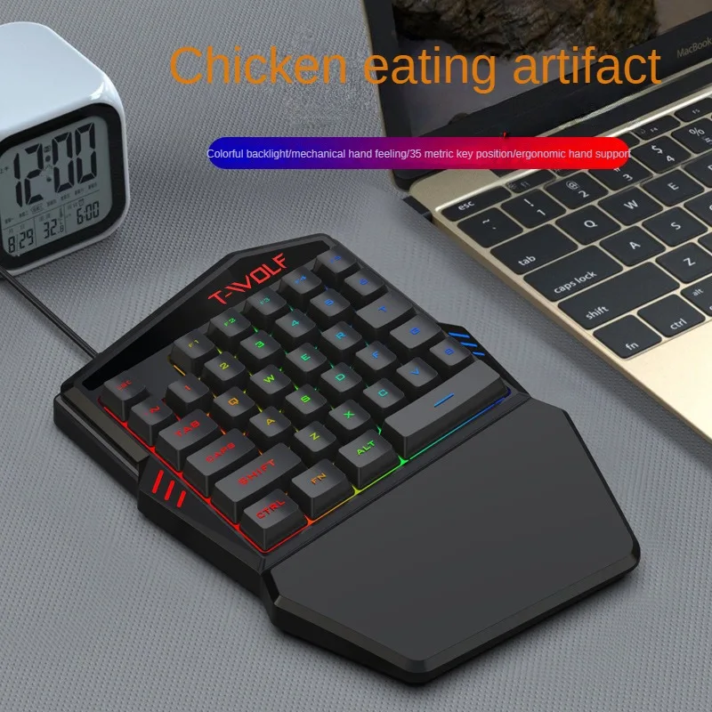 T-WOLF TF900 satu tangan Keybo - Gaming Hand Accessories ulasan dan harga