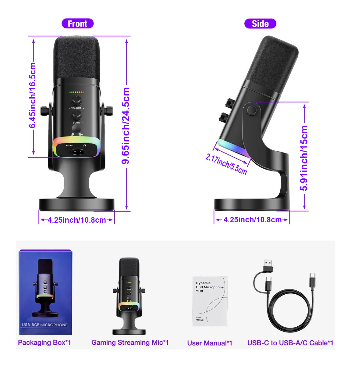 Mikrofon Dinamis USB/XLR untuk - Headset Stand Rgb ulasan dan harga