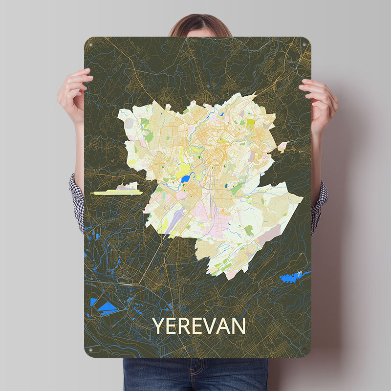 Poster Peta Kota Yerevan dari  - Vintage Gaming Accessories ulasan dan harga
