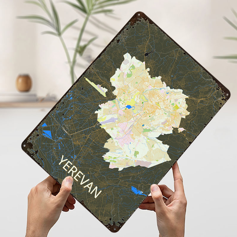 Poster Peta Kota Yerevan dari  - Vintage Gaming Accessories ulasan dan harga