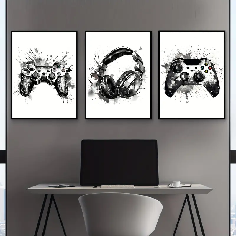 3pcs Lukisan Kanvas Tanpa Bing - Gaming Accessories Bedroom ulasan dan harga