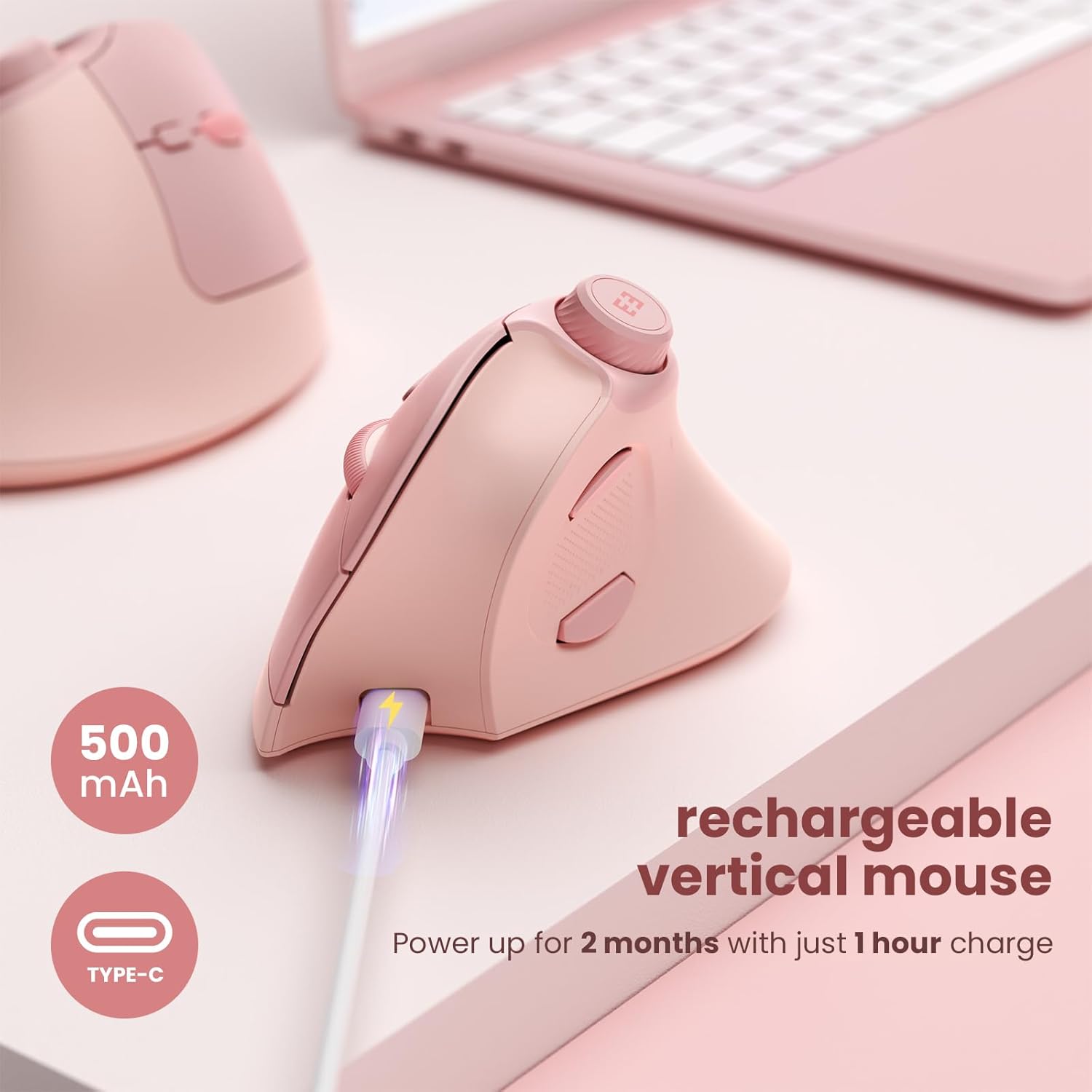 Seenda Mouse USB vertikal ergo - Gaming Accessories Pink ulasan dan harga