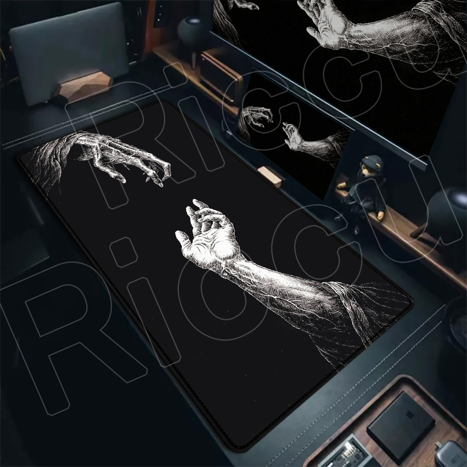 HD Besar Hitam Putih XXL Gothi - Gaming Hand Accessories ulasan dan harga
