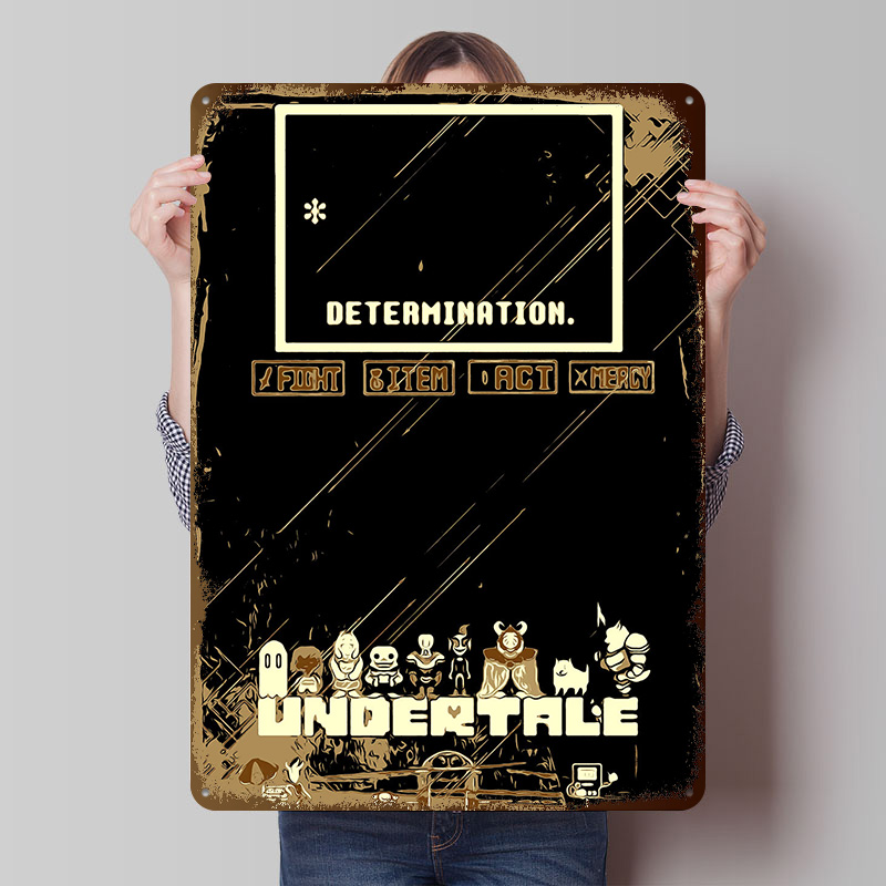 Poster Logam Undertale Seni Di - Vintage Gaming Accessories ulasan dan harga