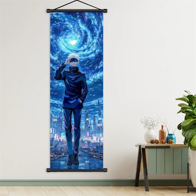 Poster Kain Seni Anime Jujutsu - Gaming Accessories Bedroom ulasan dan harga